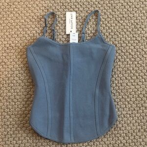 Babaton Slate Blue Corset Tank Top